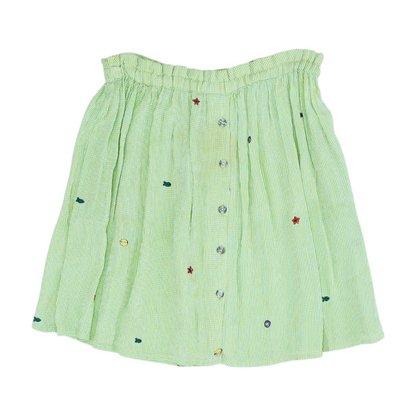 Vintage Green Check Mini Skirt