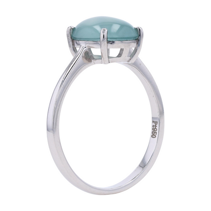 Platinum Jade Fashion Ring