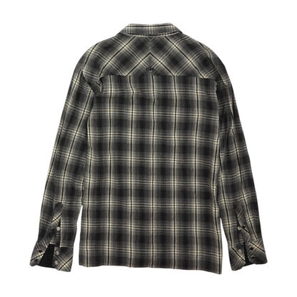 Gray Plaid Long Sleeve Button Down