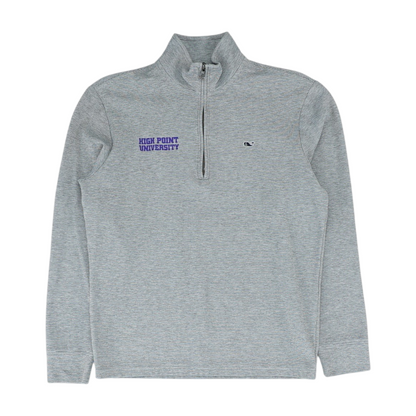 Gray High Point Panthers Striped 1/4 Zip Pullover