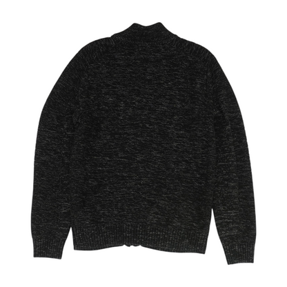 Black Solid Cardigan Sweater