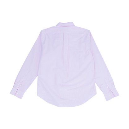 Pink Solid Long Sleeve Button Down