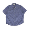 Blue Striped Short Sleeve Button Down
