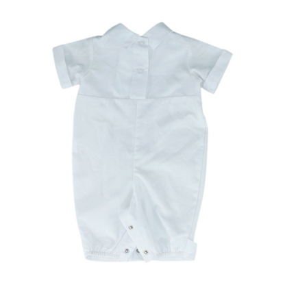 White Short Sleeve One-Piece