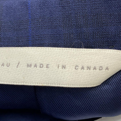 Navy Solid 100% Wool 2pc Suit