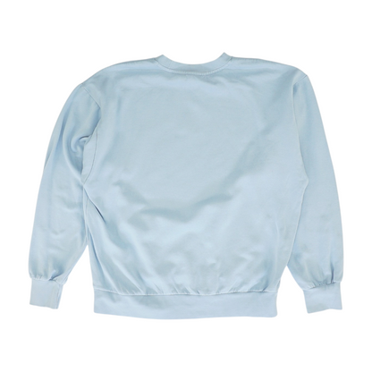 Blue Solid Sweatshirt Pullover