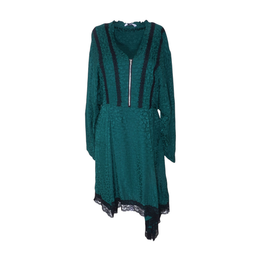 Green Animal Print Mini Dress