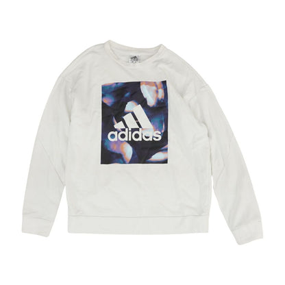 White Graphic Sweatshirt Pullover