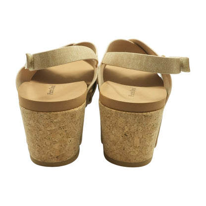 Tan Wedged Sandals