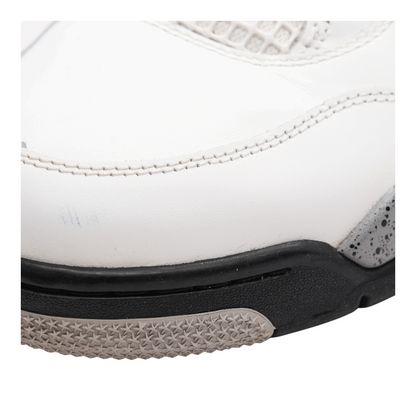 White Cement Jordan 4 Retro High-Top Athletic Shoes