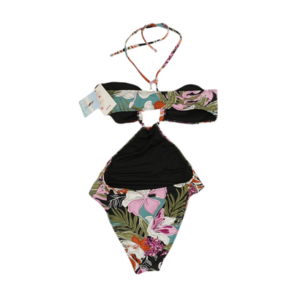 Black Tropical One-Piece