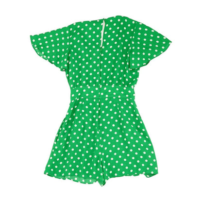 Green Polka Dot Romper