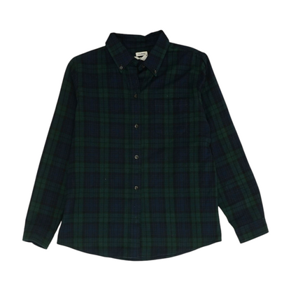 Navy Plaid Button Down