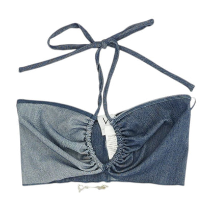 Blue Cropped Blouse