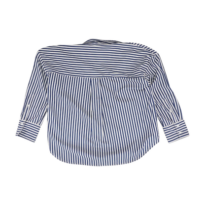 Navy Striped Button Down
