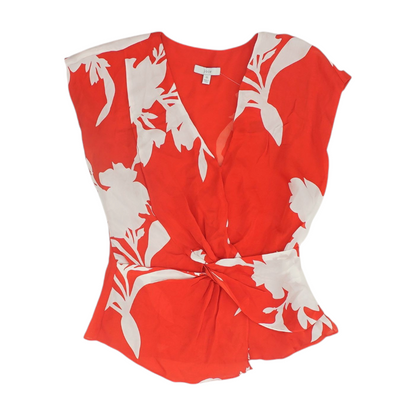 Red Print Blouse