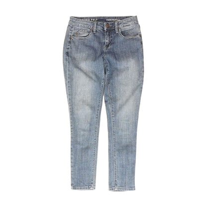 Blue Solid Boyfriend Jeans