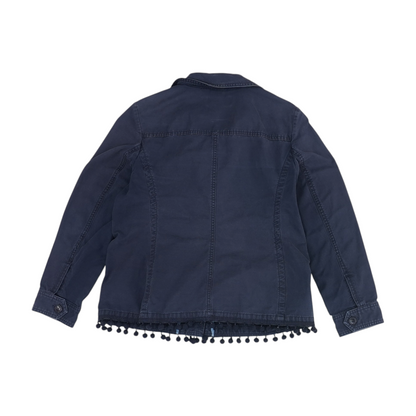 Navy Petite Solid Jacket