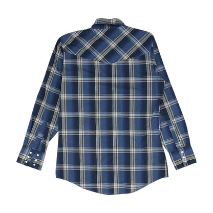 Blue Plaid Long Sleeve Button Down