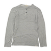 Gray Striped Henley T-Shirt