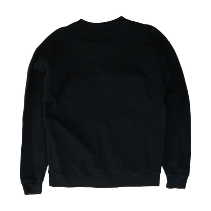 Black Solid Sweatshirt Pullover