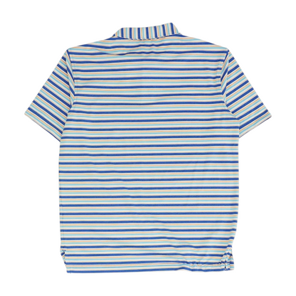 Blue Striped Short Sleeve Polo