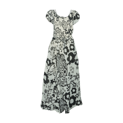 Beige Floral Maxi Dress