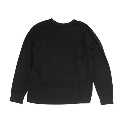 Black Solid Pullover Sweater