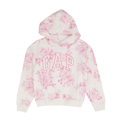 Pink Floral Hoodie Pullover