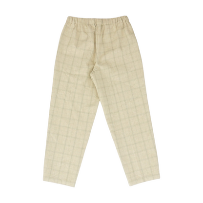 Beige Plaid Pants