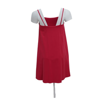Pink Solid Midi Dress