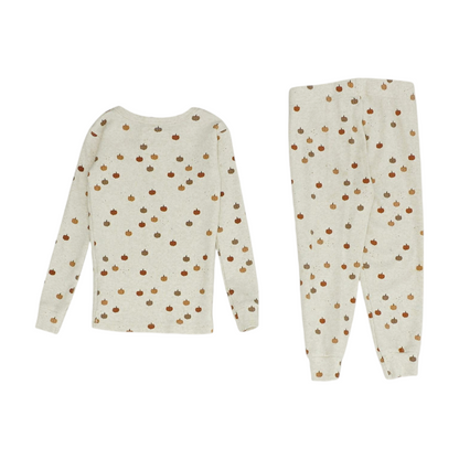 Beige Print Long Sleeve Set