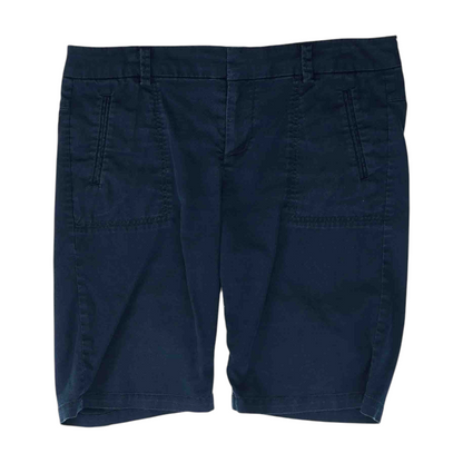 Navy Solid Casual Shorts