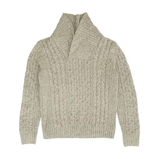 Gray Solid Pullover Sweater