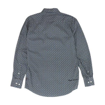 Multi Geometric Long Sleeve Button Down