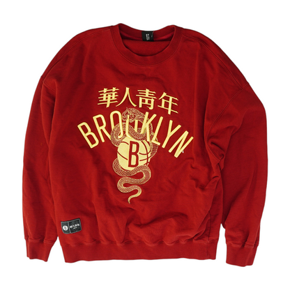 Red Graphic Sweatshirt Pullover