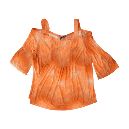 Orange Print Blouse
