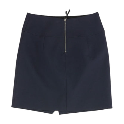 Navy Solid Mini Skirt