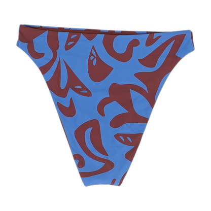 Brown Floral Swim Bottom