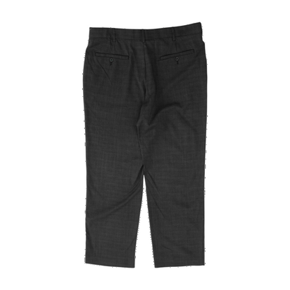 Gray Plaid Regular Pants