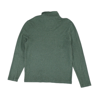 Green Solid 1/4 Zip Pullover