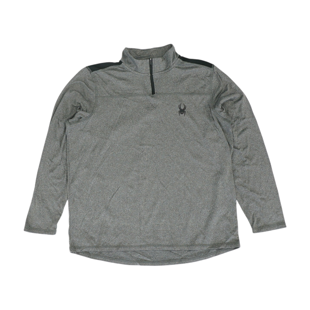 Gray Solid 1/4 Zip Pullover