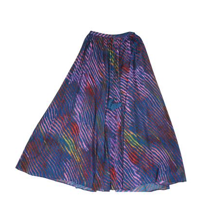 Blue Striped Maxi Skirt