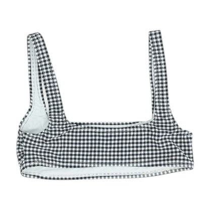 Black Check Swim Top
