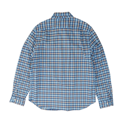 Blue Plaid Long Sleeve Button Down