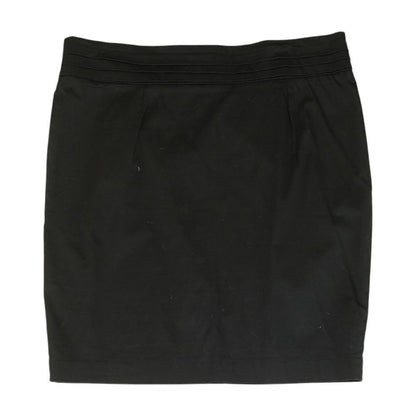 Black Solid Midi Skirt