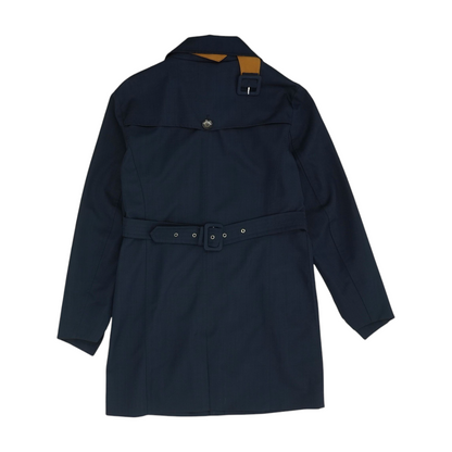 Navy Solid Rain Coat