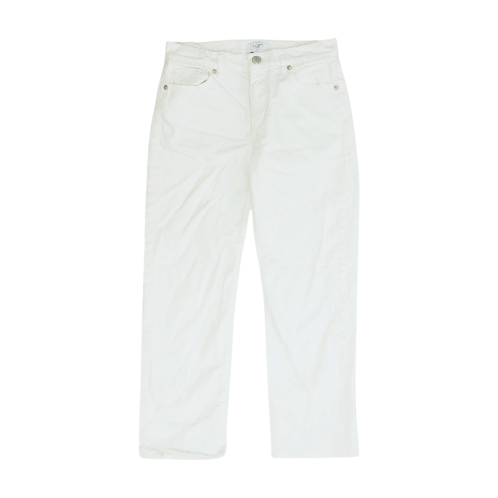 White Petite Straight Jeans