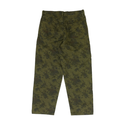 Green Floral Regular Jeans