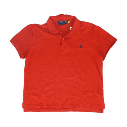 Red Solid Short Sleeve Polo